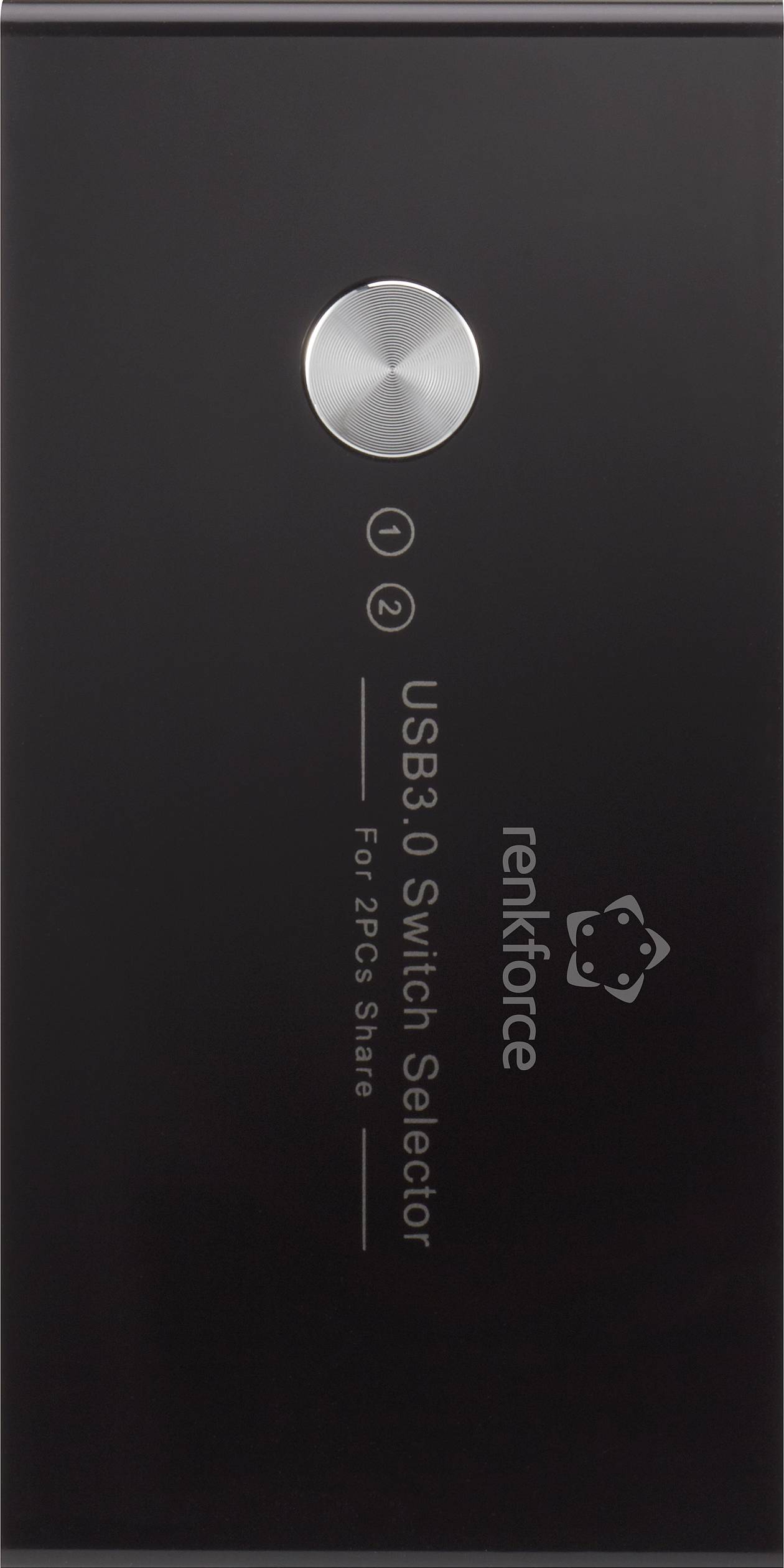 Switch USB 3.0 + hub Renkforce RF-SHB-200 4 ports noir