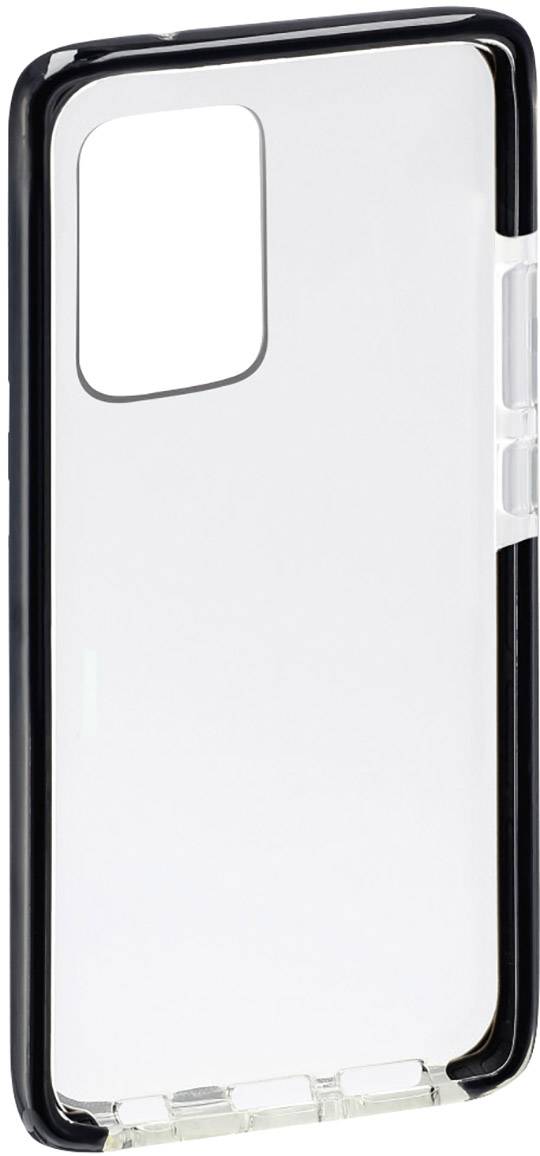 Coque de téléphone simple et transparente avec un cadre noir, adaptée à un smartphone, offrant une protection contre les rayures et les chocs.