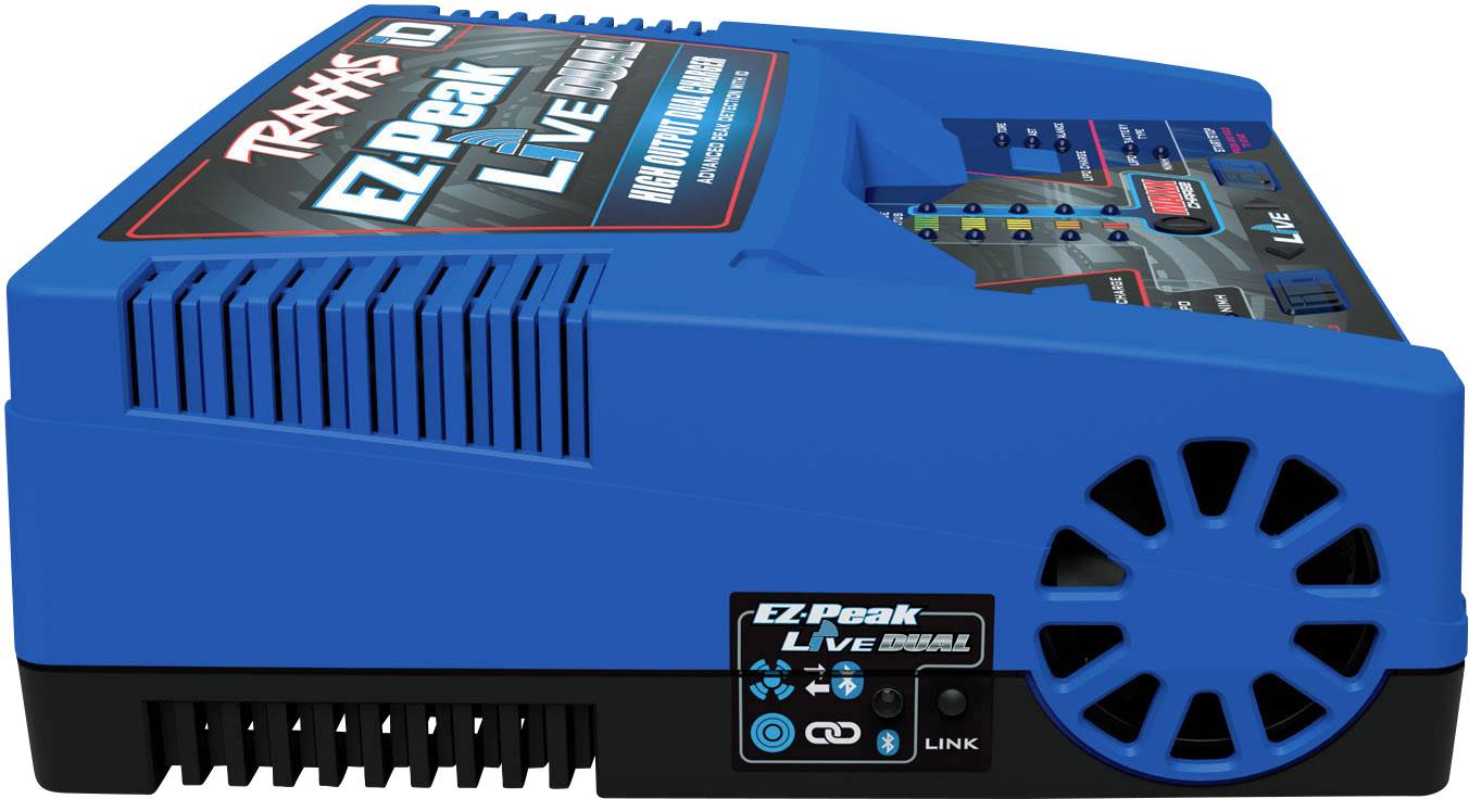 Traxxas EZ-Peak Live Dual Chargeur de modélisme 26 A Li-polymère, NiMH Coupure Miinus-Delta-U, Détection d'accu, Surveillance de