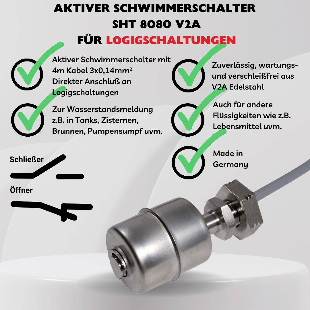 Schabus 200363 SHT 8080 aktiv Mini interrupteur à flotteur