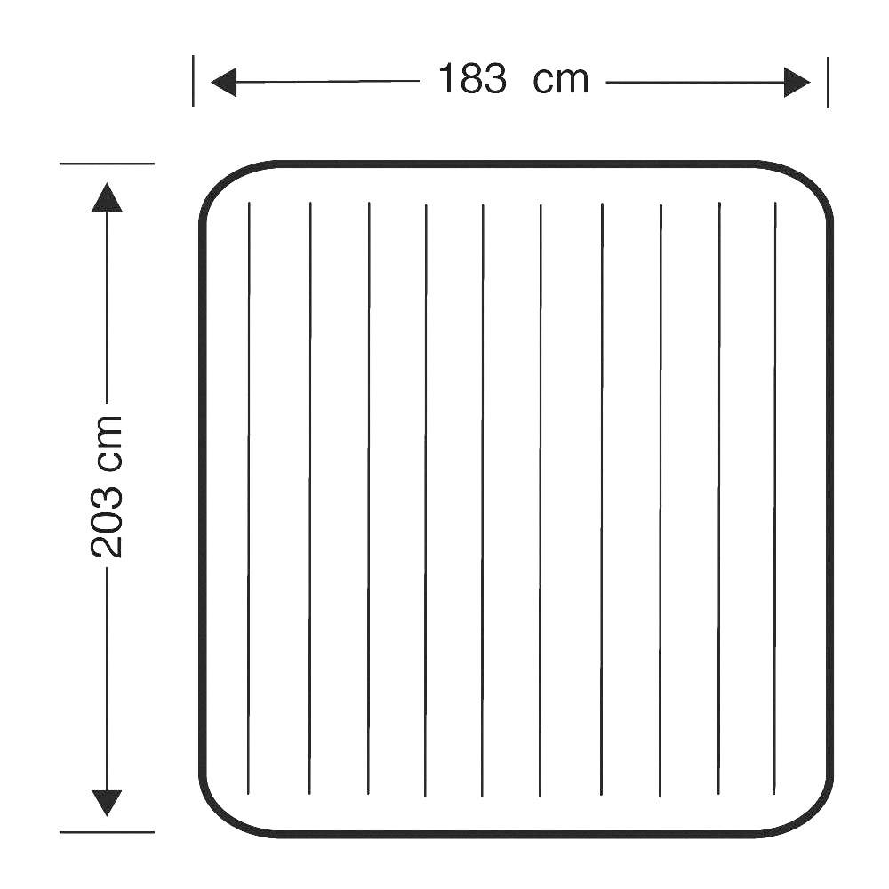Intex 64755 DuraBeam Classic King Matelas gonflable (L x l x H) 203 x 183 x 25 cm