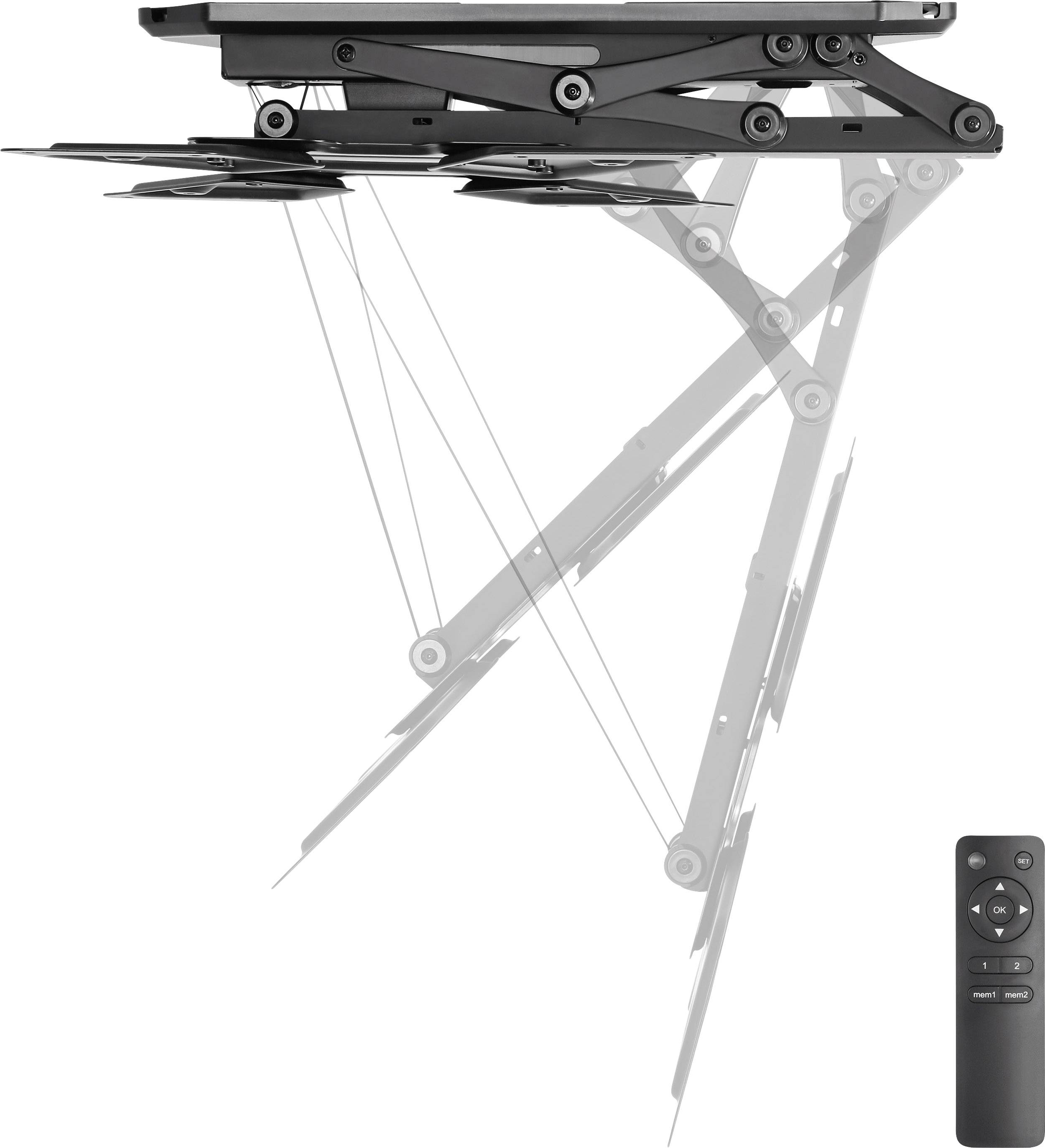 My Wall HL 40 ML Support TV pour plafond motorisé, inclinable, avec télécommande