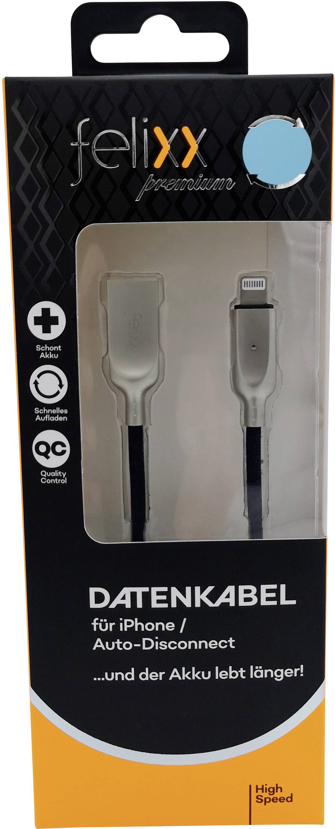 Felixx Premium Apple iPad/iPhone/iPod Câble de raccordement [1x USB mâle - 1x Dock mâle Lightning] 1.00 m