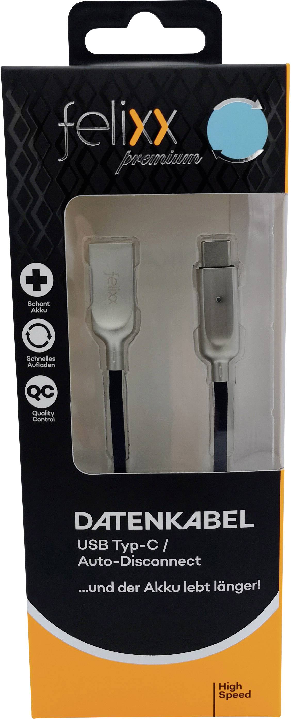 Felixx Premium de téléphone portable Cordon [1x USB mâle - 1x USB-C™ mâle]