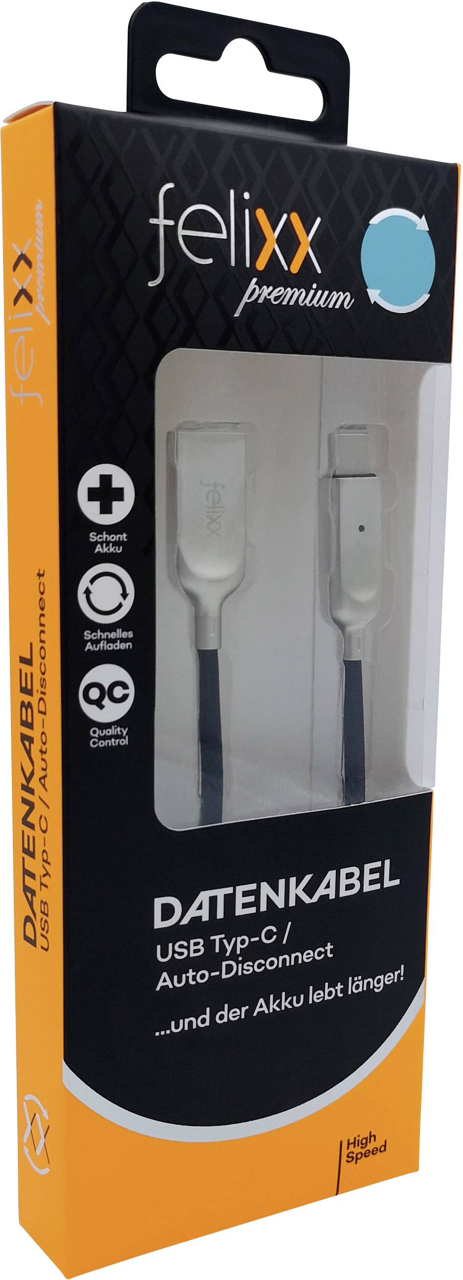 Felixx Premium de téléphone portable Cordon [1x USB mâle - 1x USB-C™ mâle]