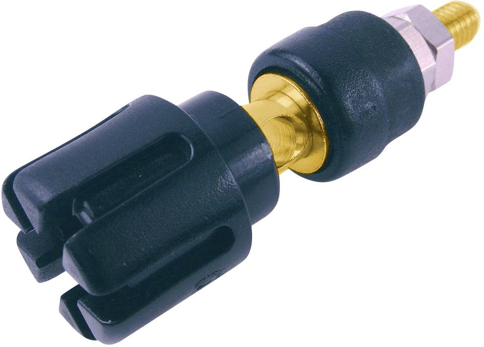 Cliff CL159711A Fiche femelle de laboratoire Ø de la broche: 4 mm noir