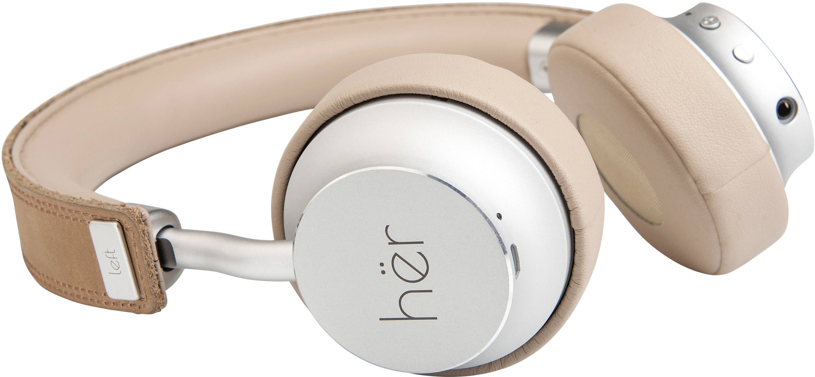 HER HF8 Micro-casque supra-auriculaire Bluetooth, filaire beige, argent volume réglable