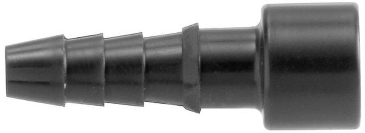 Embout de tuyau en plastique à nervures progressives, de conception conique, principalement adapté pour raccorder des tuyaux de diamètres différents.