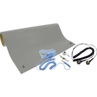 Quadrios Ensemble avec tapis antistatique (ESD) gris (L x l) 600 mm x 900 mm Quadrios Ensemble avec tapis antistatique (ESD) gris (L x l) 600 mm x 900 mm