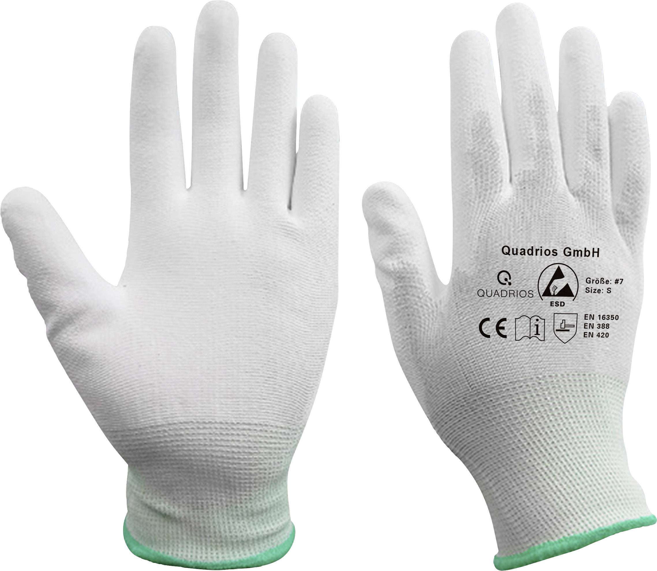 Quadrios Gant antistatique (ESD) Taille du vêtement: S Polyamide, Polyuréthane