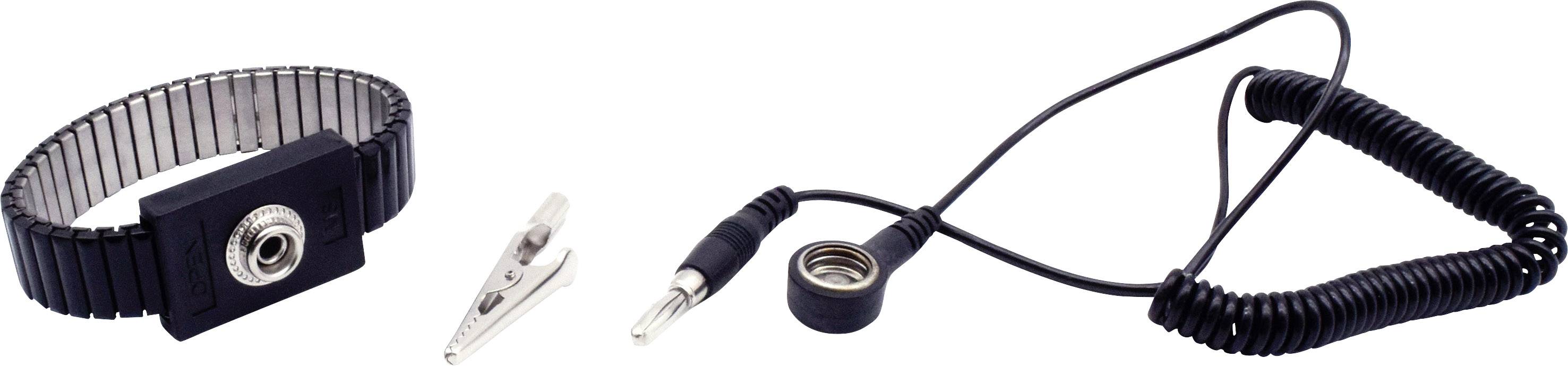 Quadrios Bracelet antistatique (ESD) noir Pression mâle 10 mm