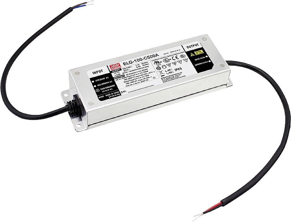 Driver de LED Mean Well à courant constant 100.1 W 175 - 350 mA 143 - 286 V/DC fonction dimmeur 3 en 1, montage sur des surfaces