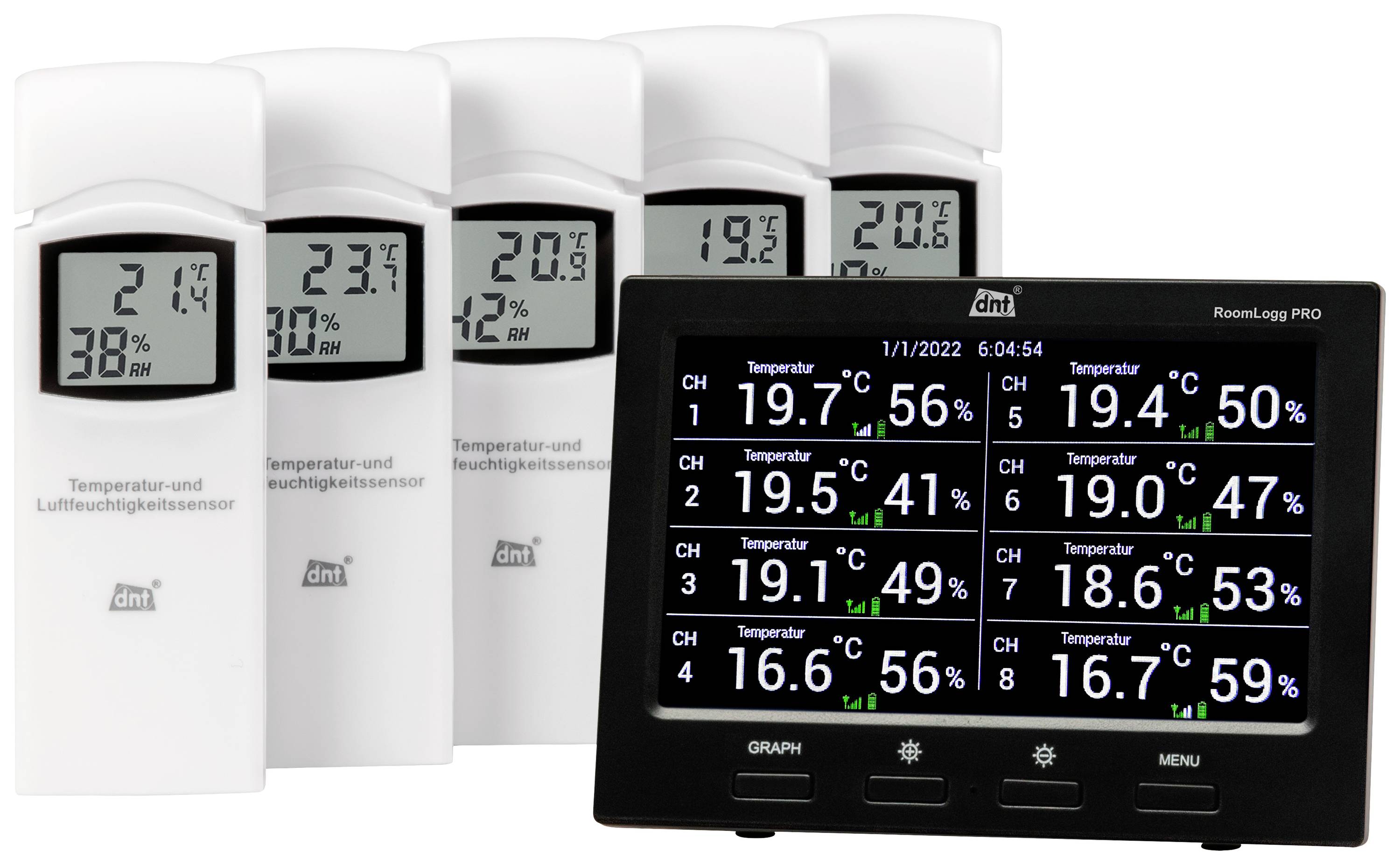 Thermo-hygromètre radiopiloté dnt RoomLogg Pro DNT000004