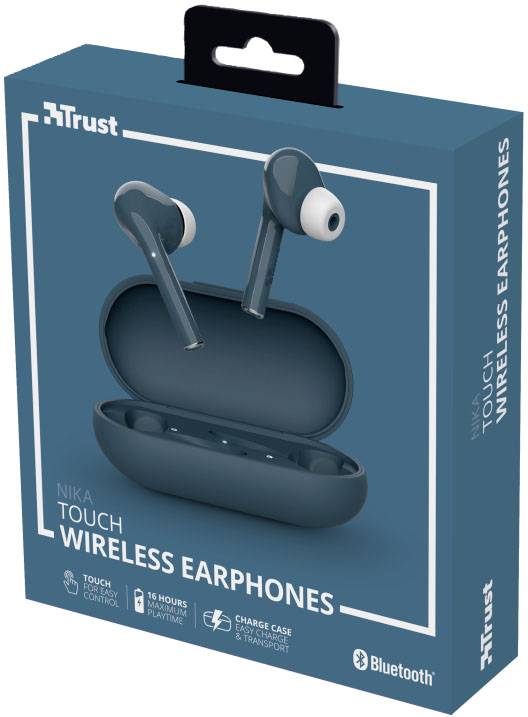 Trust Nika Touch Écouteurs intra-auriculaires Bluetooth bleu