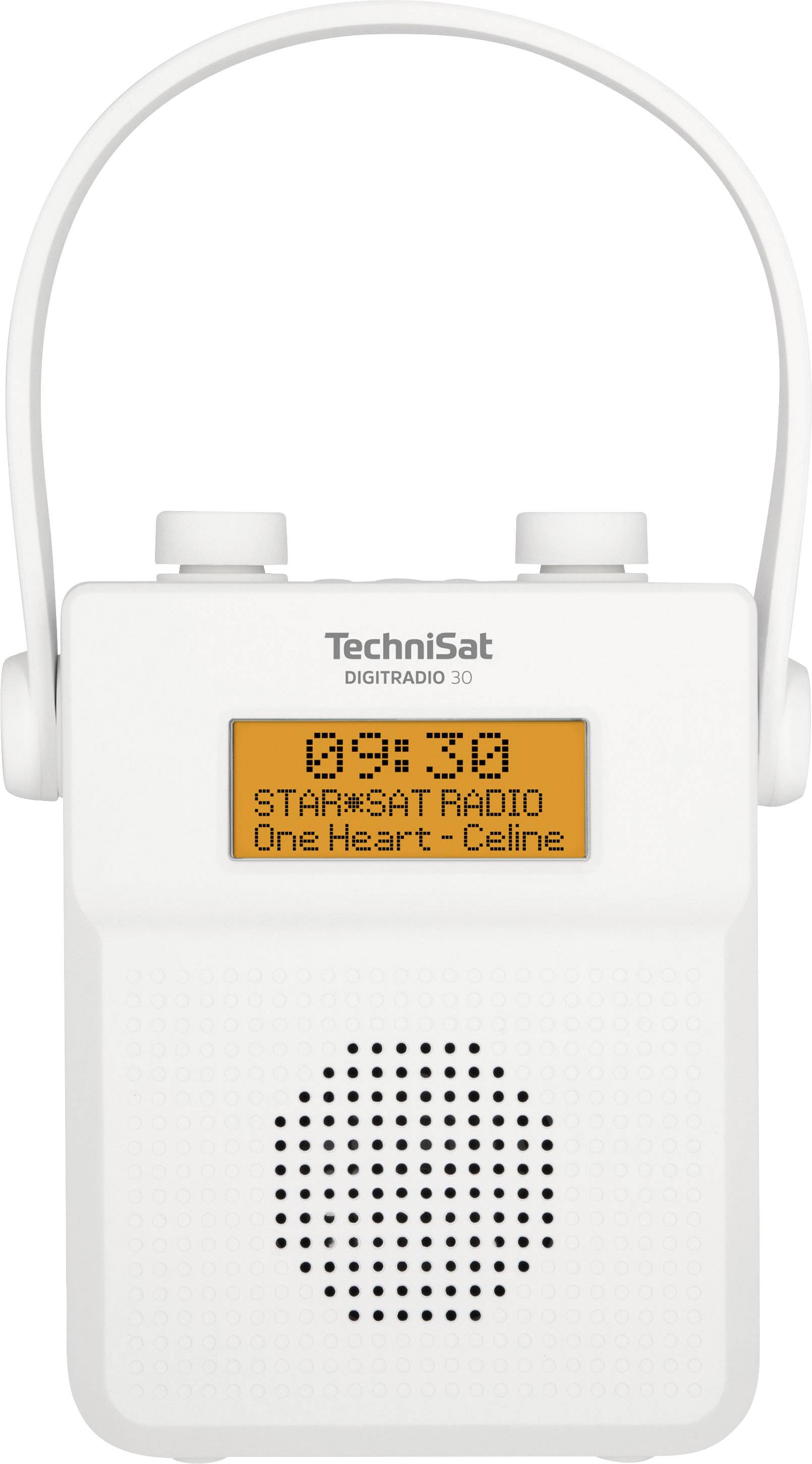 TechniSat DIGITRADIO 30 Radio de poche DAB+, FM, DAB Bluetooth étanche à l'eau blanc