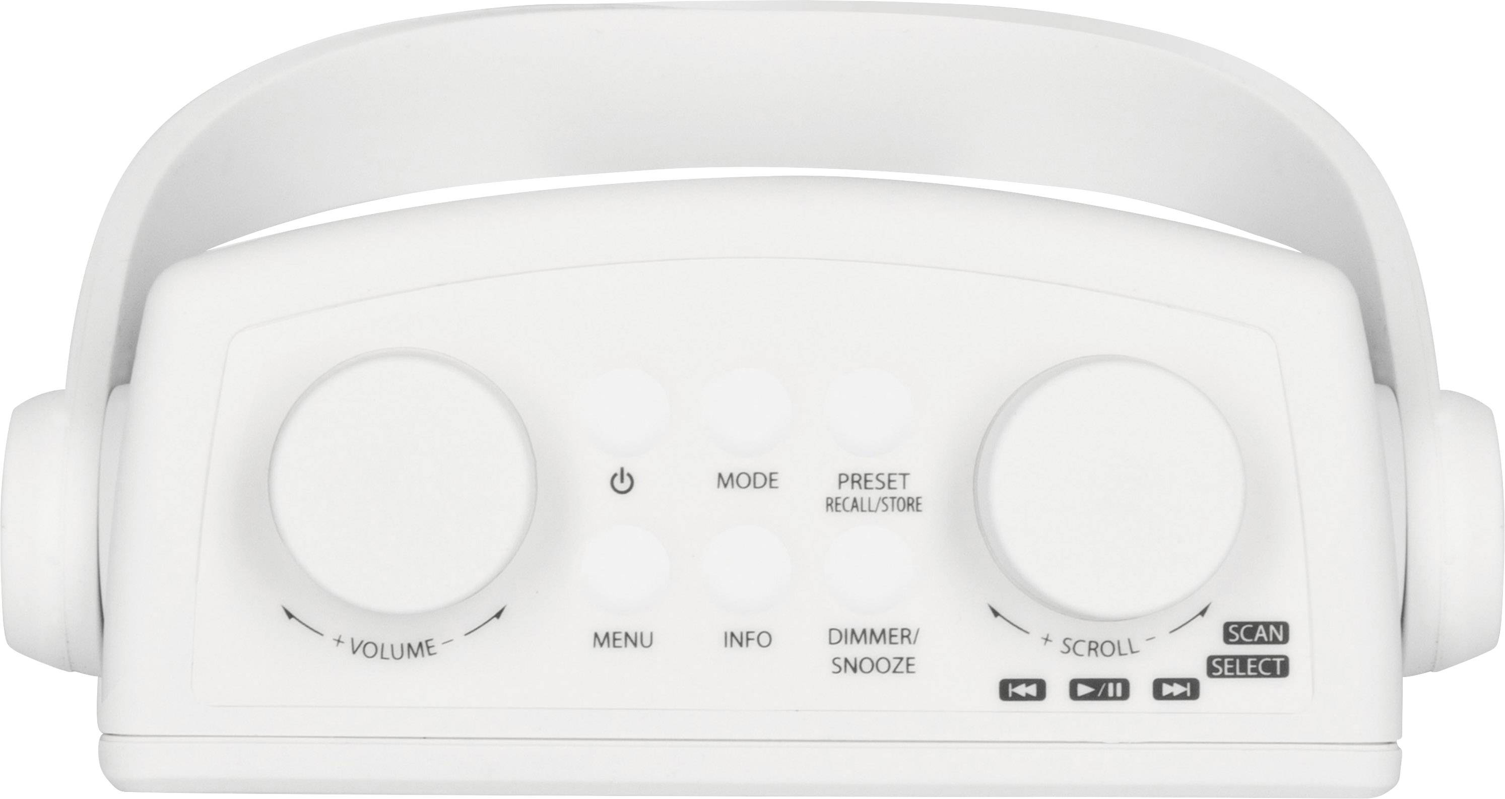 TechniSat DIGITRADIO 30 Radio de poche DAB+, FM, DAB Bluetooth étanche à l'eau blanc