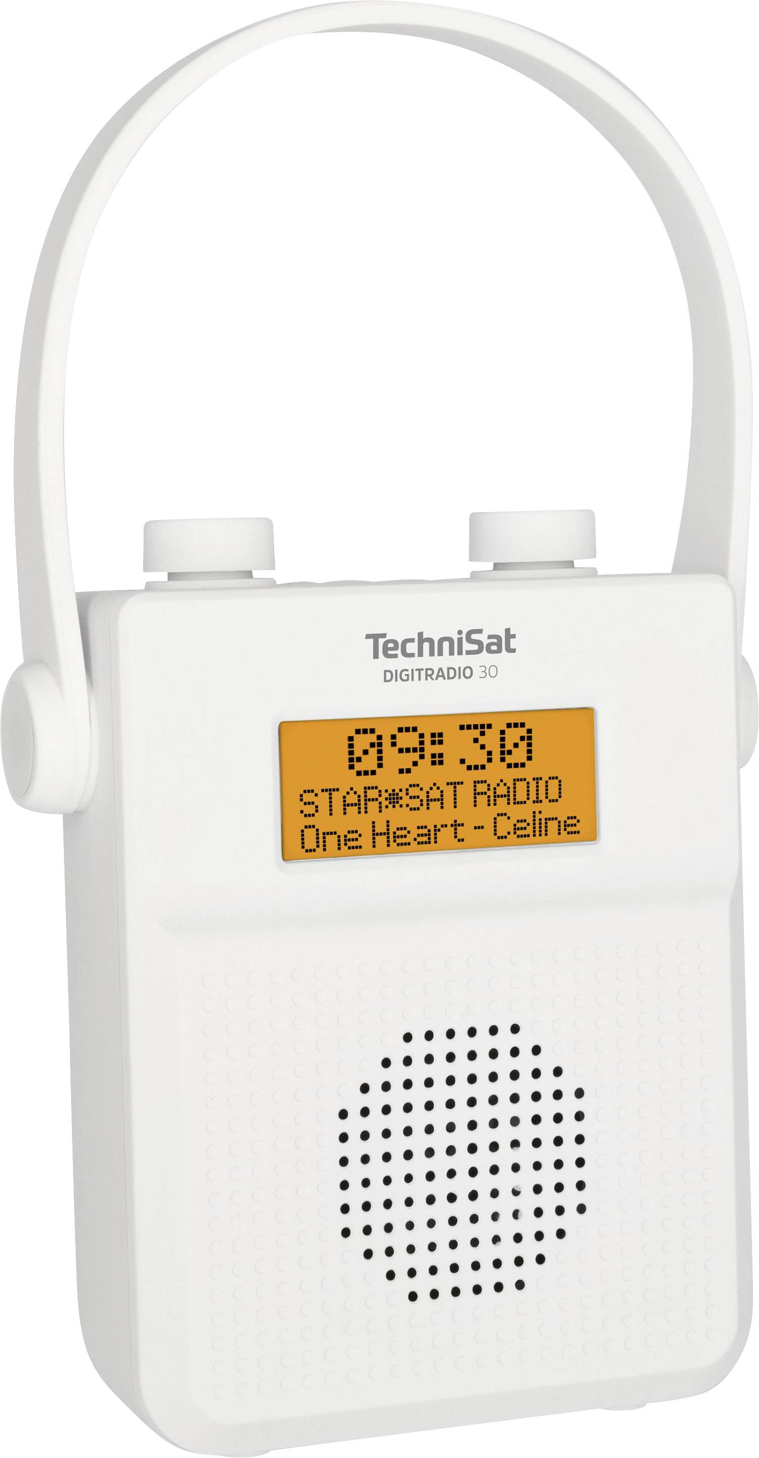 TechniSat DIGITRADIO 30 Radio de poche DAB+, FM, DAB Bluetooth étanche à l'eau blanc