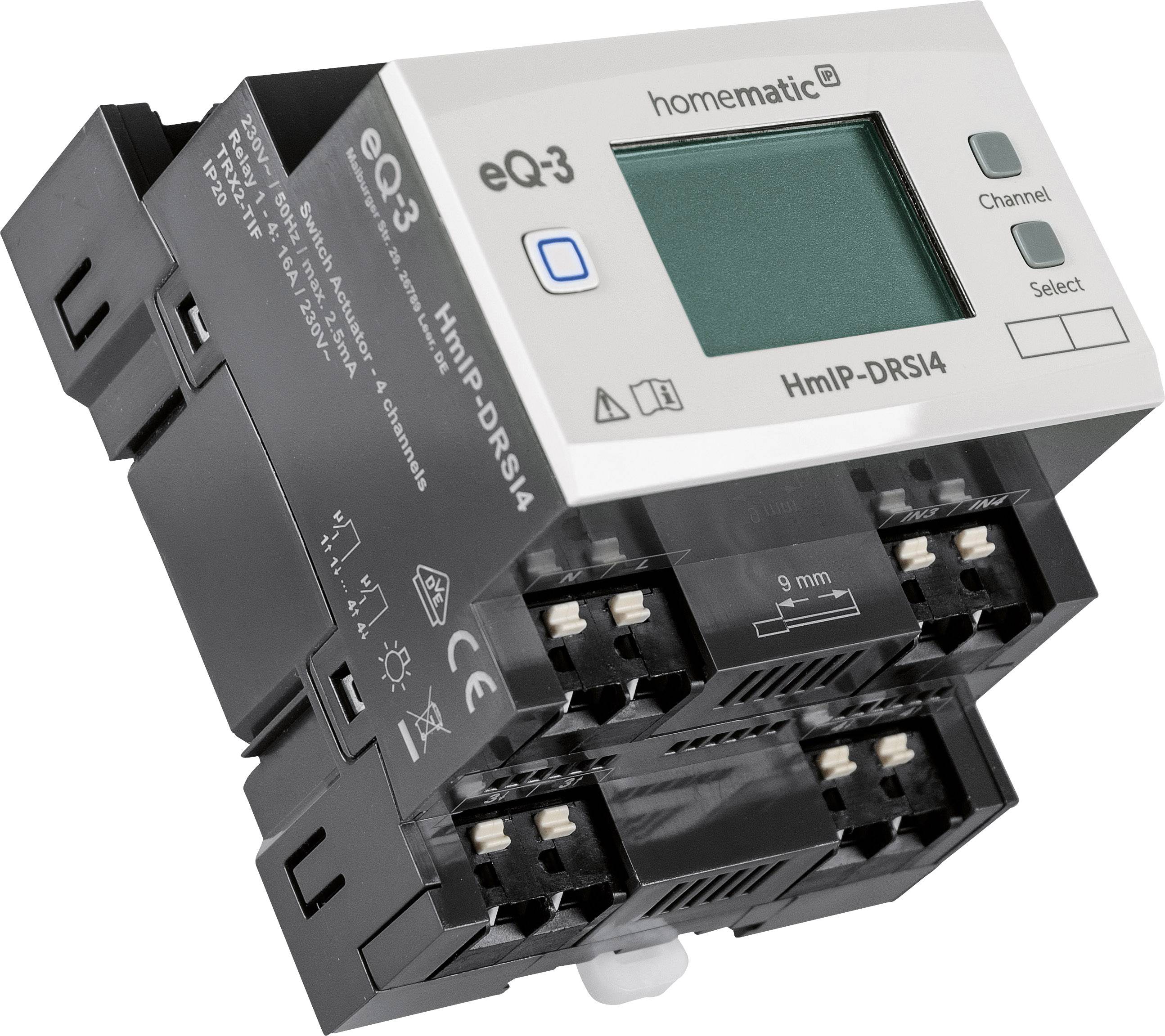Homematic IP sans fil Actionneur de commutation HmIP-DRSI4