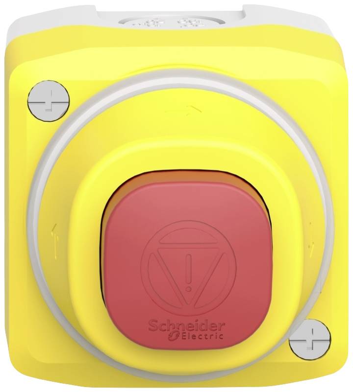 Schneider Electric XALK84W3BG Bouton de blocage / d'arrêt d'urgence en boîtier, illuminable 24 V 6 A 1 NO (T), 2 NF (R) IP66