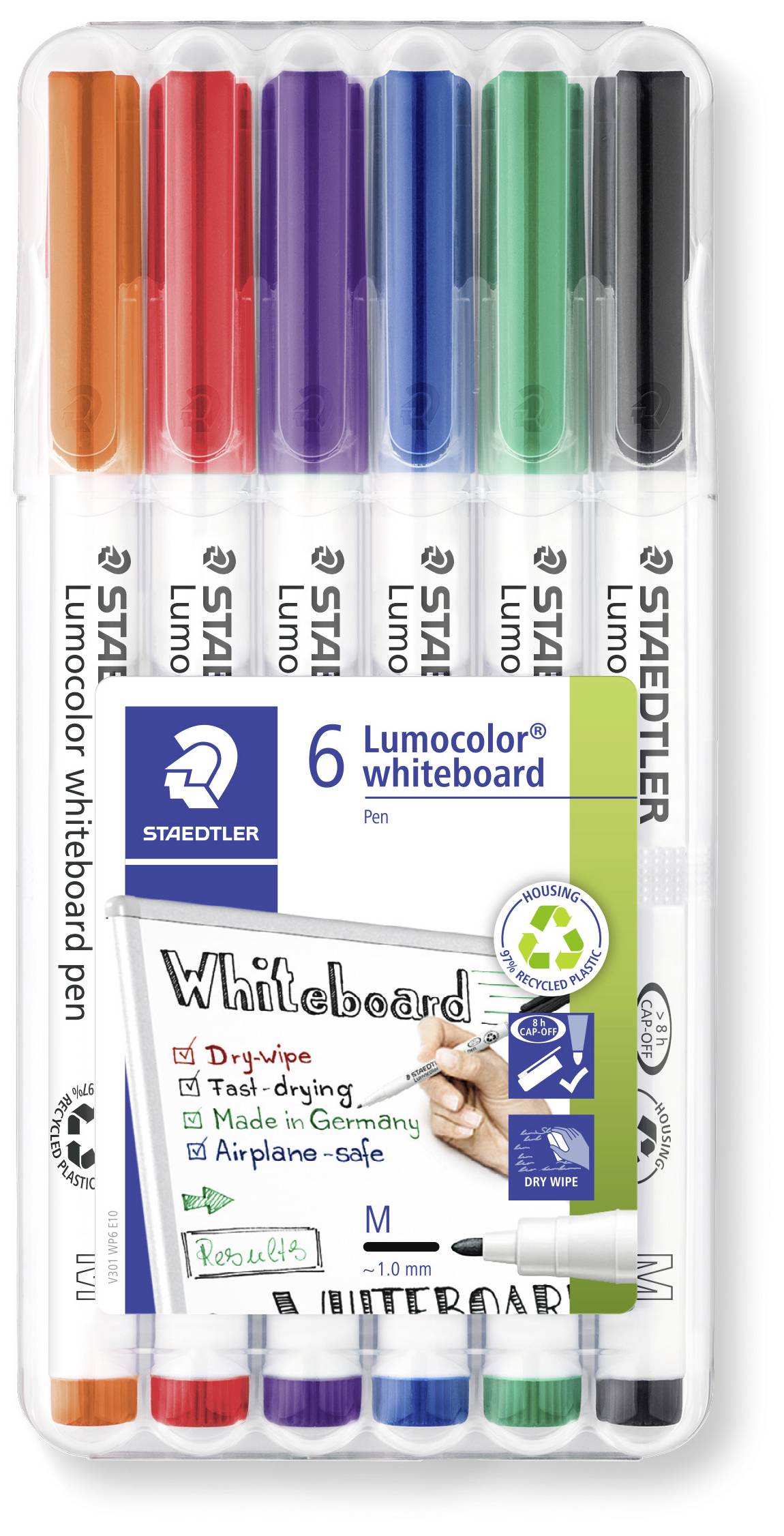 Staedtler Lumocolor 301 WP6 Marqueur tableau blanc multicolore (pas de possibilité de choisir la couleur) 1 pc(s)
