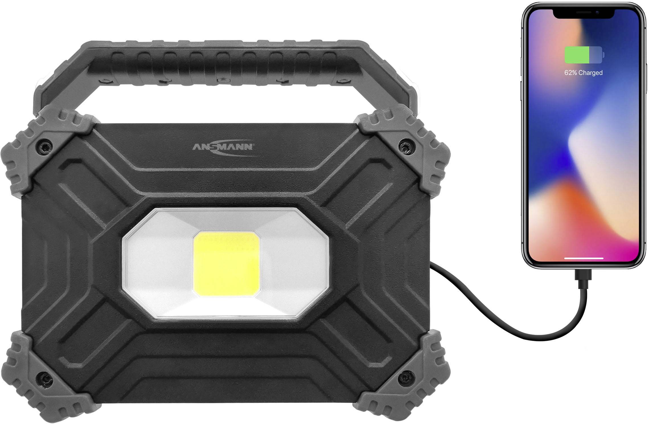 Ansmann 1600-0394 FL2500R LED Lampe de travail à batterie 30 W 2400 lm