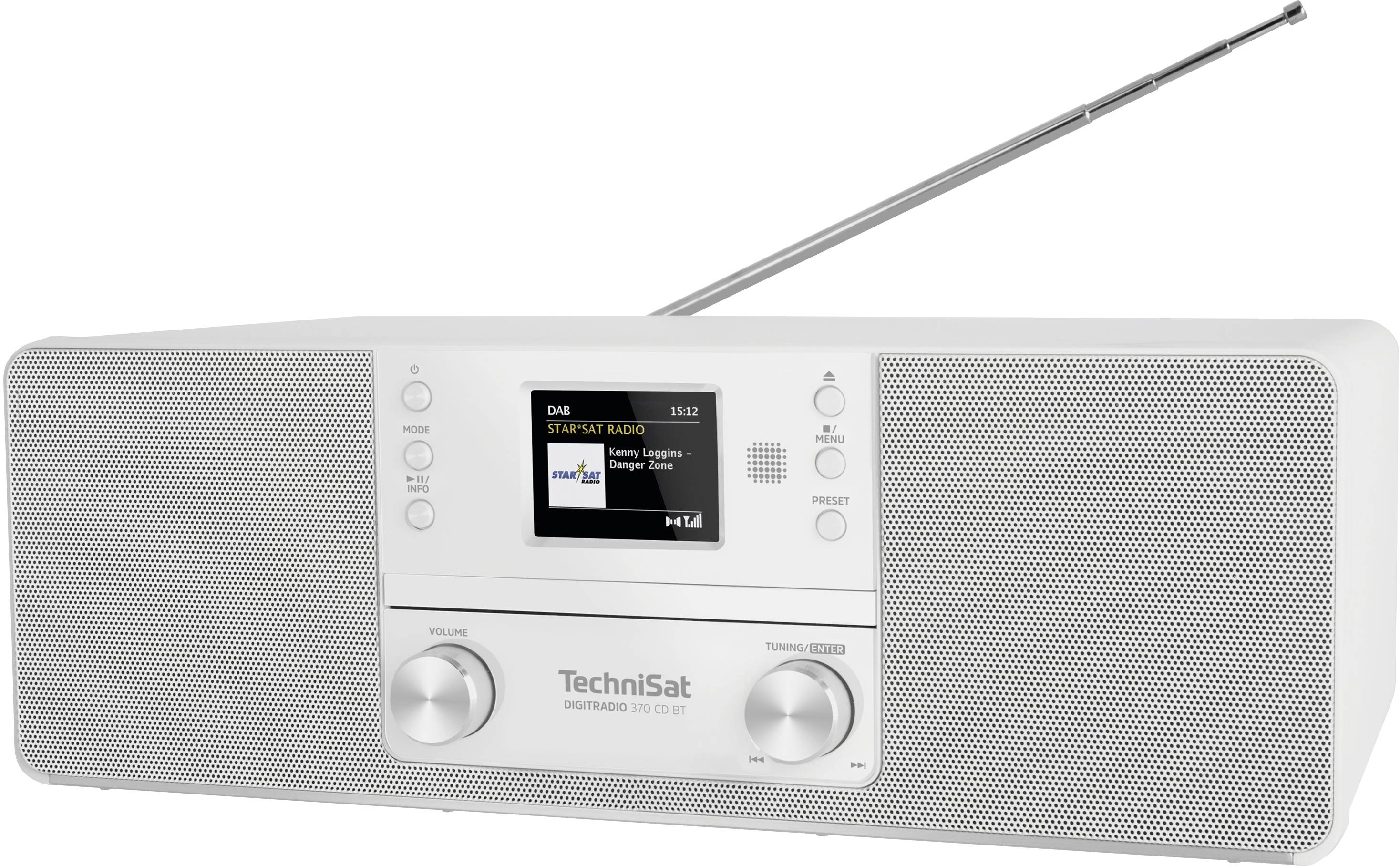 TechniSat DIGITRADIO 370 CD BT Radio-lecteur CD DAB+, FM CD blanc