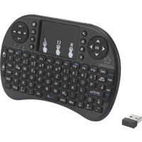 Renkforce RF-MWK-100 radio Clavier allemand, QWERTZ noir pavé tactile intégré Renkforce RF-MWK-100 radio Clavier allemand, QWERTZ noir pavé tactile intégré