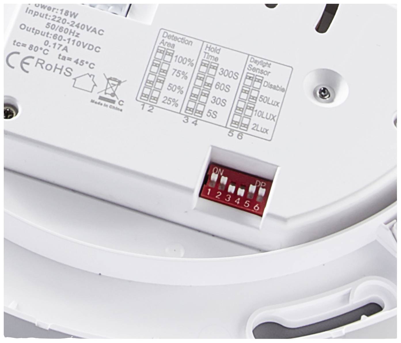 Heitronic PRONTO 500639 Plafonnier LED avec détecteur de mouvements LED intégrée 24 W LED blanc