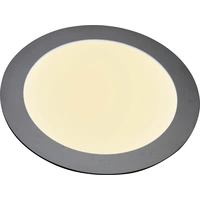 Heitronic 27636 Panneau à LED 12 W blanc chaud argent Heitronic 27636 Panneau à LED 12 W blanc chaud argent