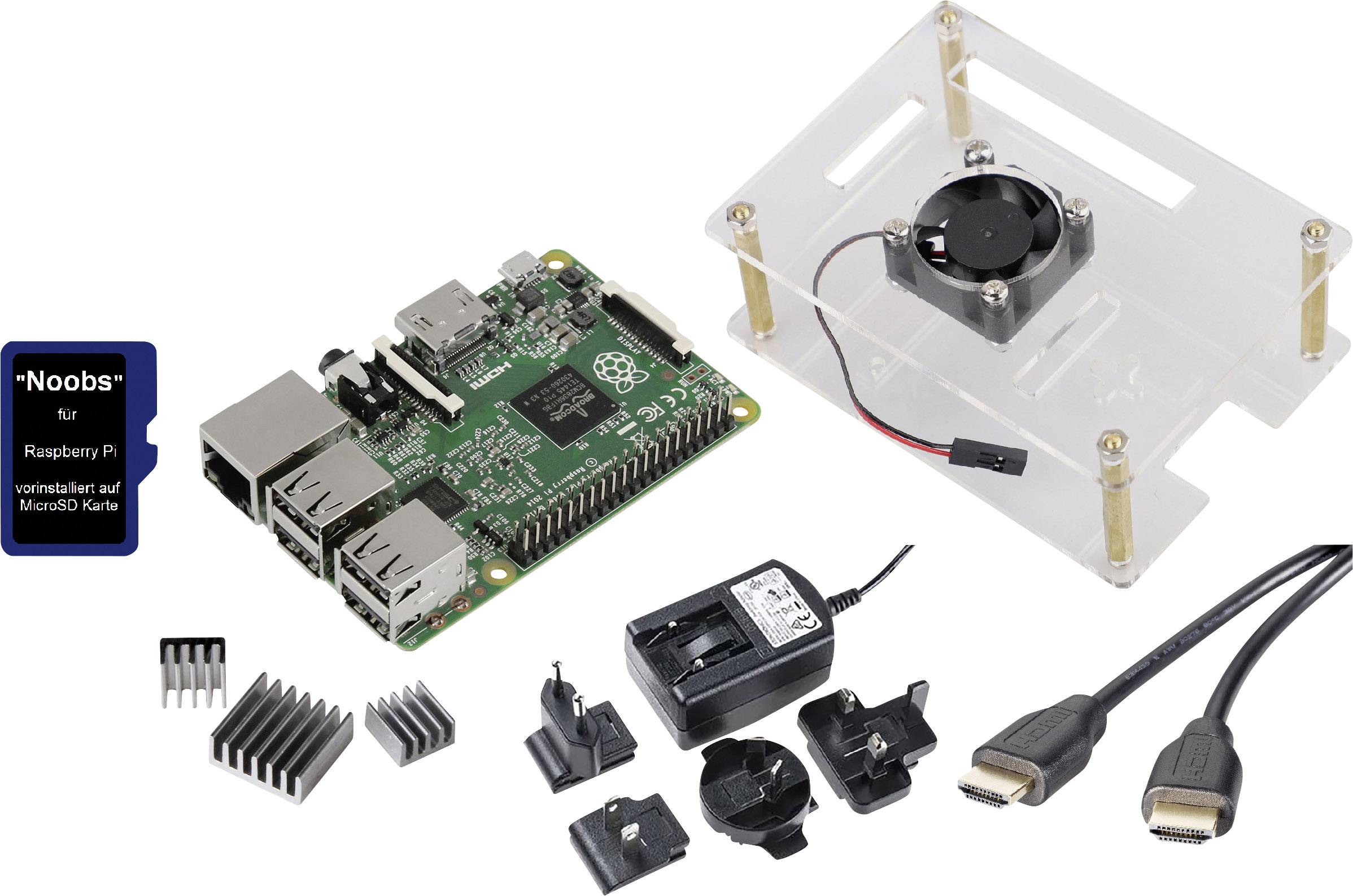 Renkforce Class-Room-Set 5x Raspberry Pi® 3 B 1 GB 4 x 1.2 GHz avec boîtier, avec alimentation, avec câble HDMI, avec Noobs OS