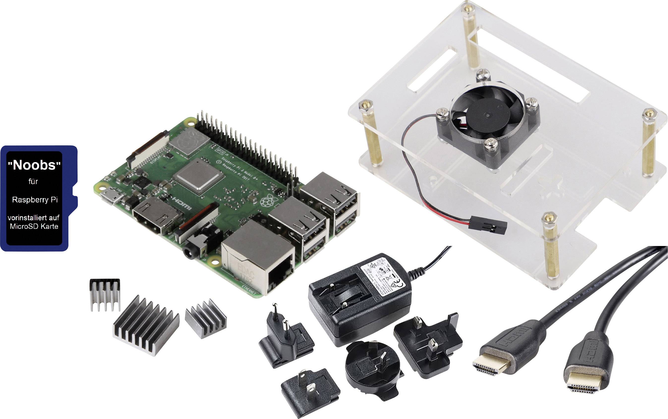 Renkforce Class-Room-Set 5x Raspberry Pi® 3 B+ 1 GB 4 x 1.4 GHz avec boîtier, avec alimentation, avec câble HDMI, avec Noobs OS