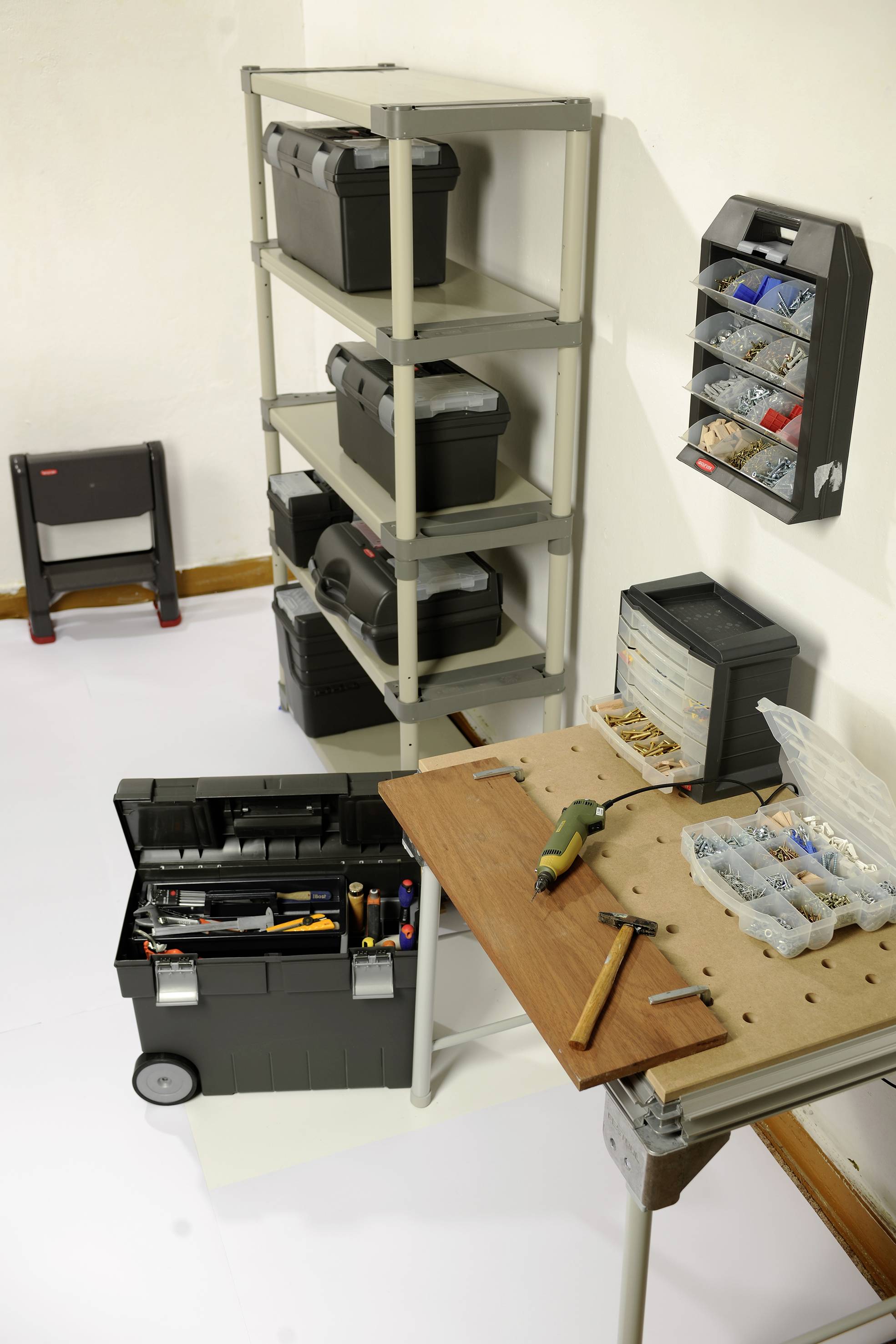 Marchepied pliant Curver 155160 anthracite, rouge 3.22 kg 1 pc(s)