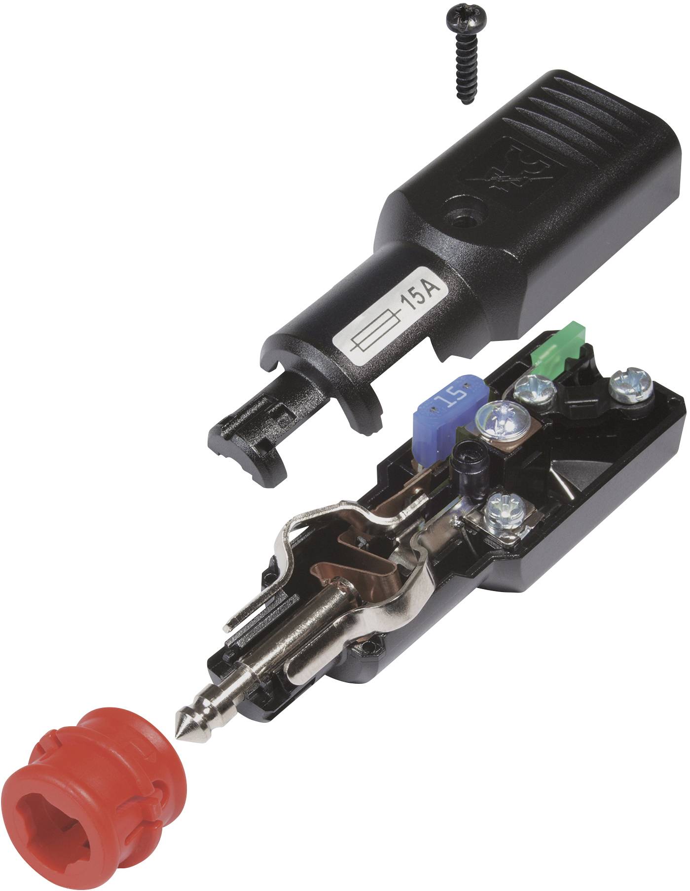 ProCar Connecteur universel LED Ng 15A avec décharge de traction avec fusible, 12-24 volts Charge de courant max=15 A 12 V, 24 V