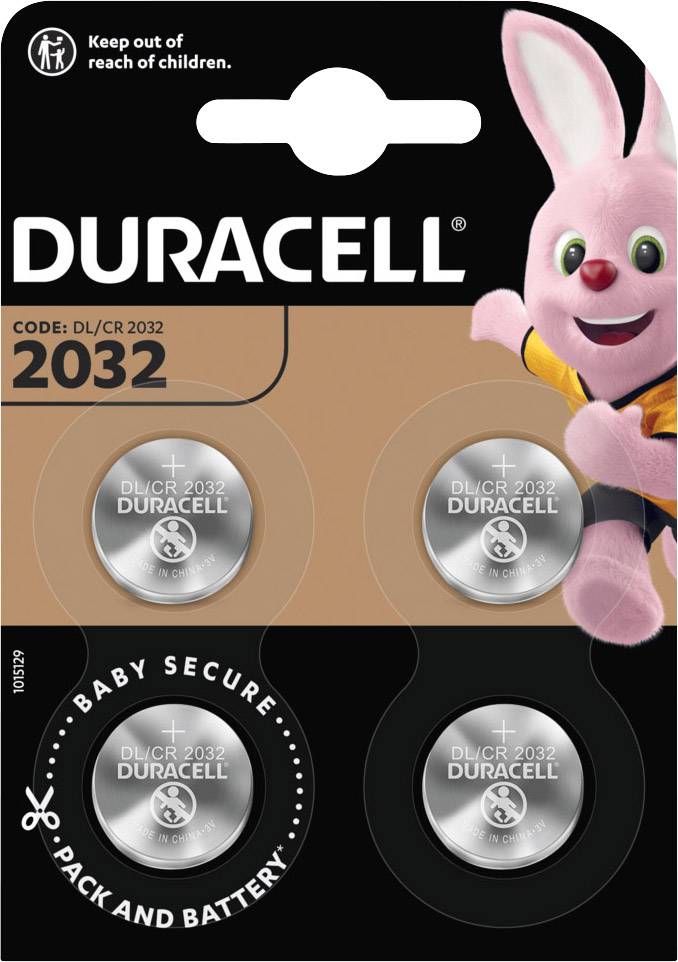 Duracell Pile bouton CR 2032 3 V 4 pc(s) 220 mAh lithium Elektro 2032