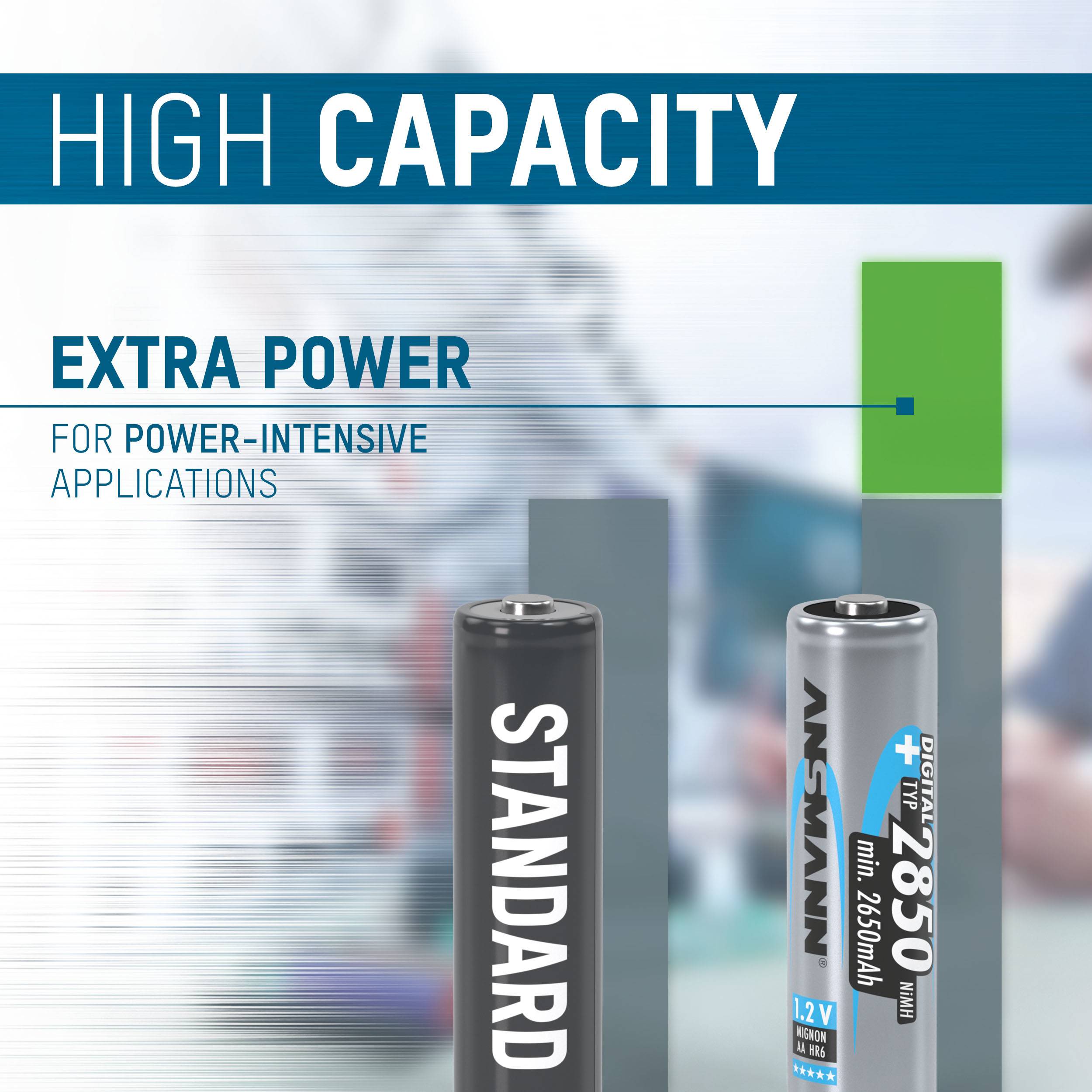 Pile rechargeable LR6 (AA) NiMH Ansmann Digital HR06 2650 mAh 1.2 V 2 pc(s)