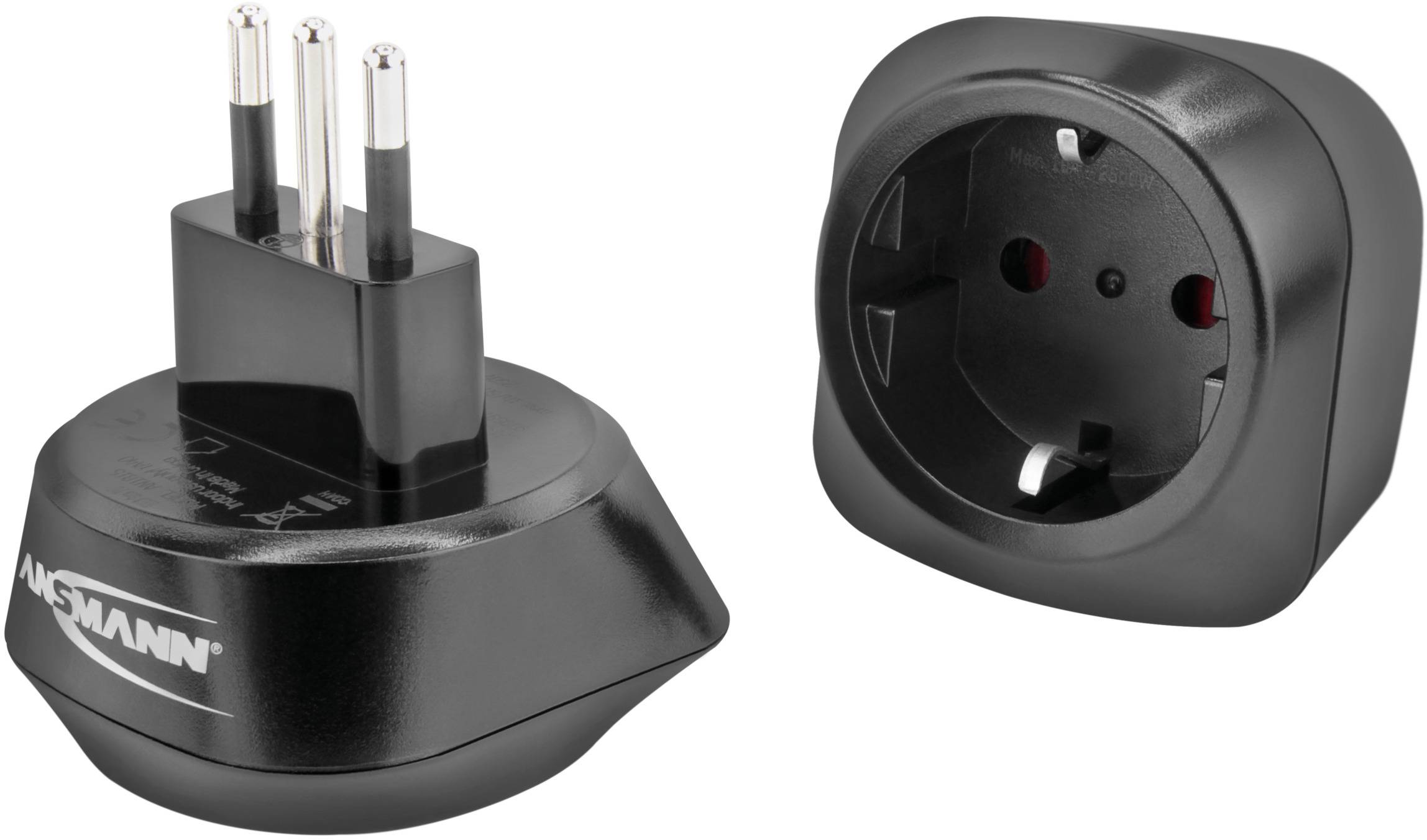 Ansmann 1250-0035 Adaptateur de voyage EU to IT