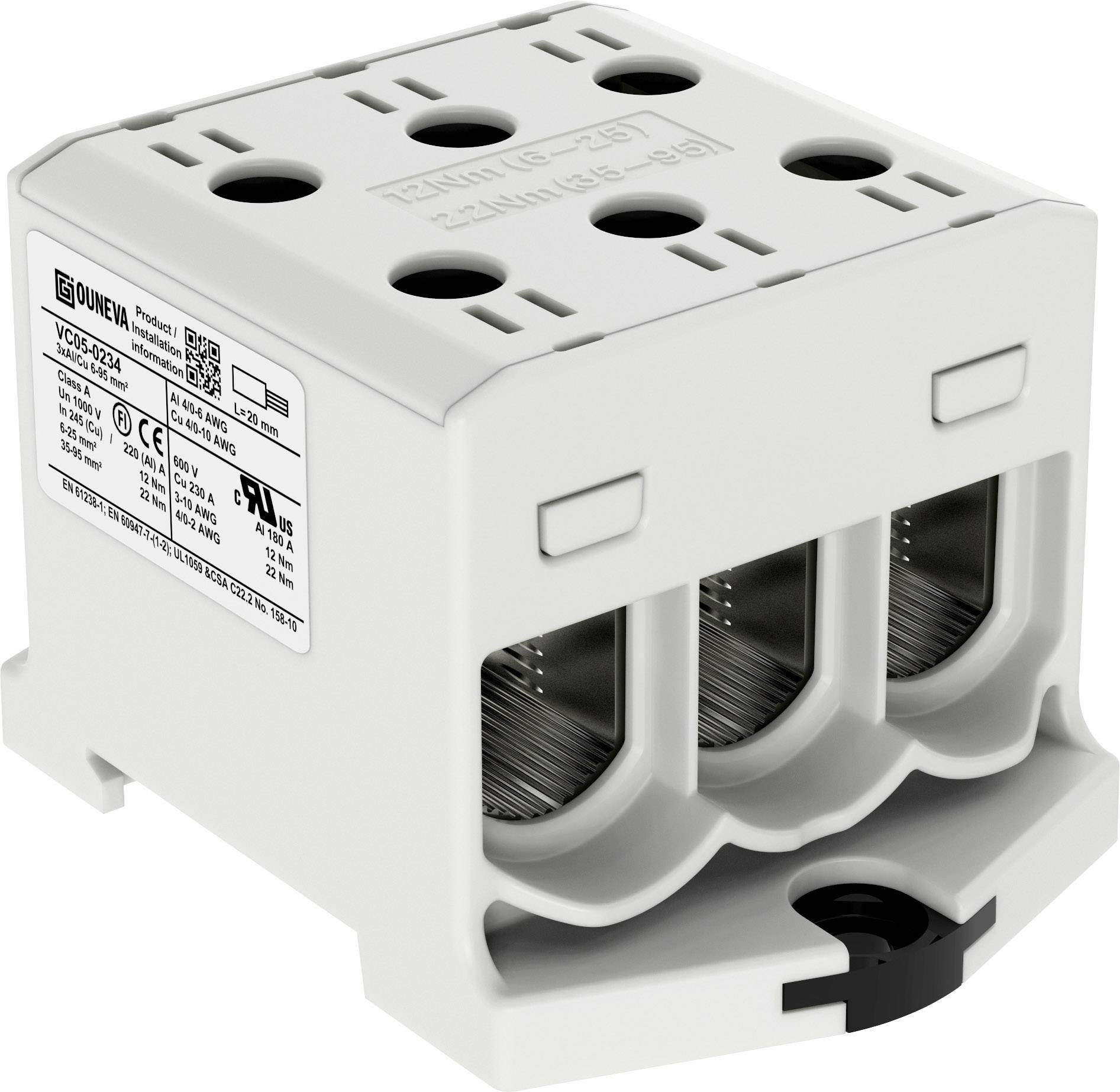 Ouneva Group VC05-0234 Bloc de distribution raccord à vis gris 1 pc(s)