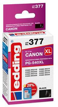 Edding Encre remplace Canon PG-540 XL compatible noir EDD-377 18-377