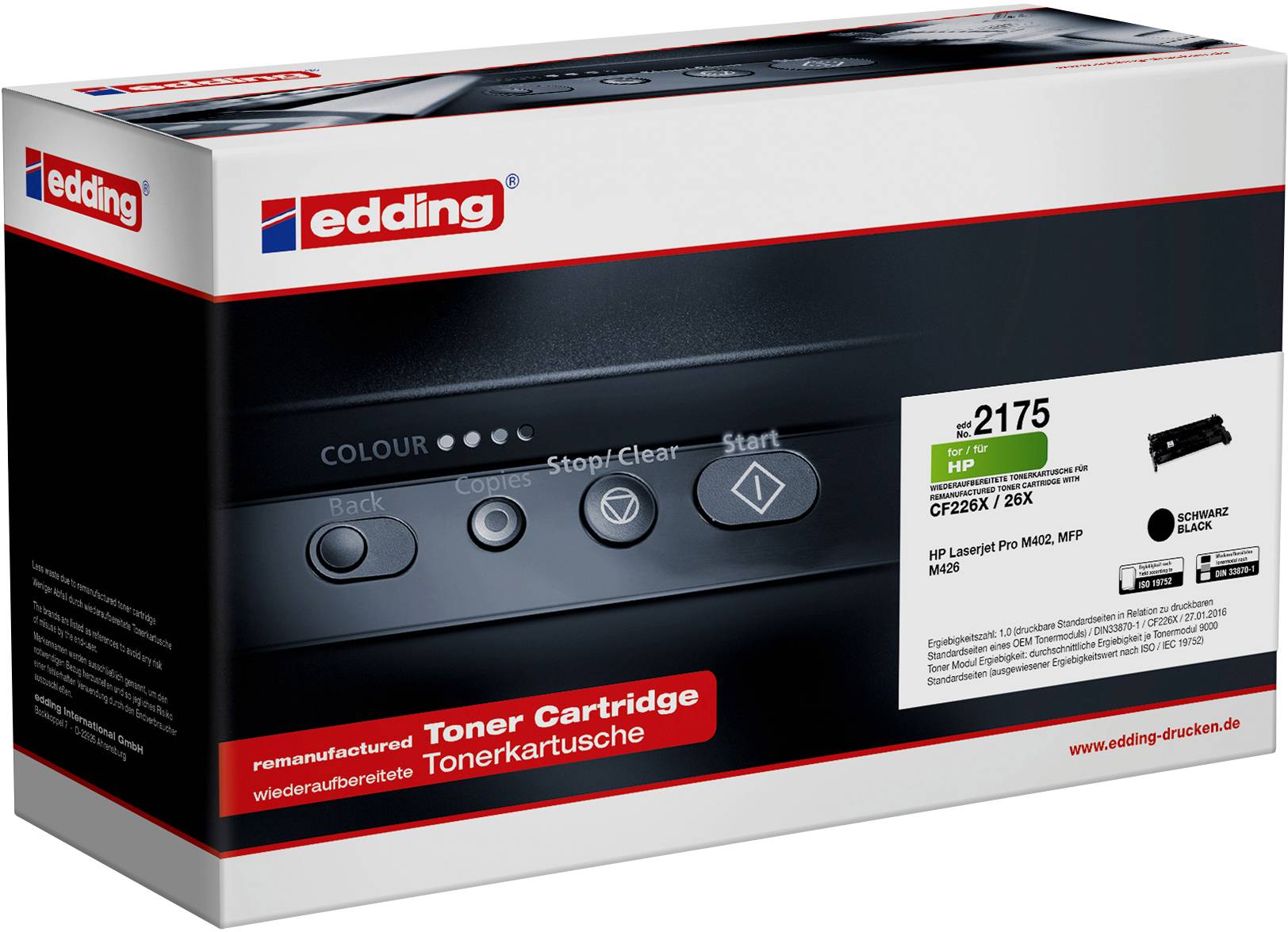 Edding Toner remplace HP 26X (CF226X) compatible noir EDD-2175 18-2175