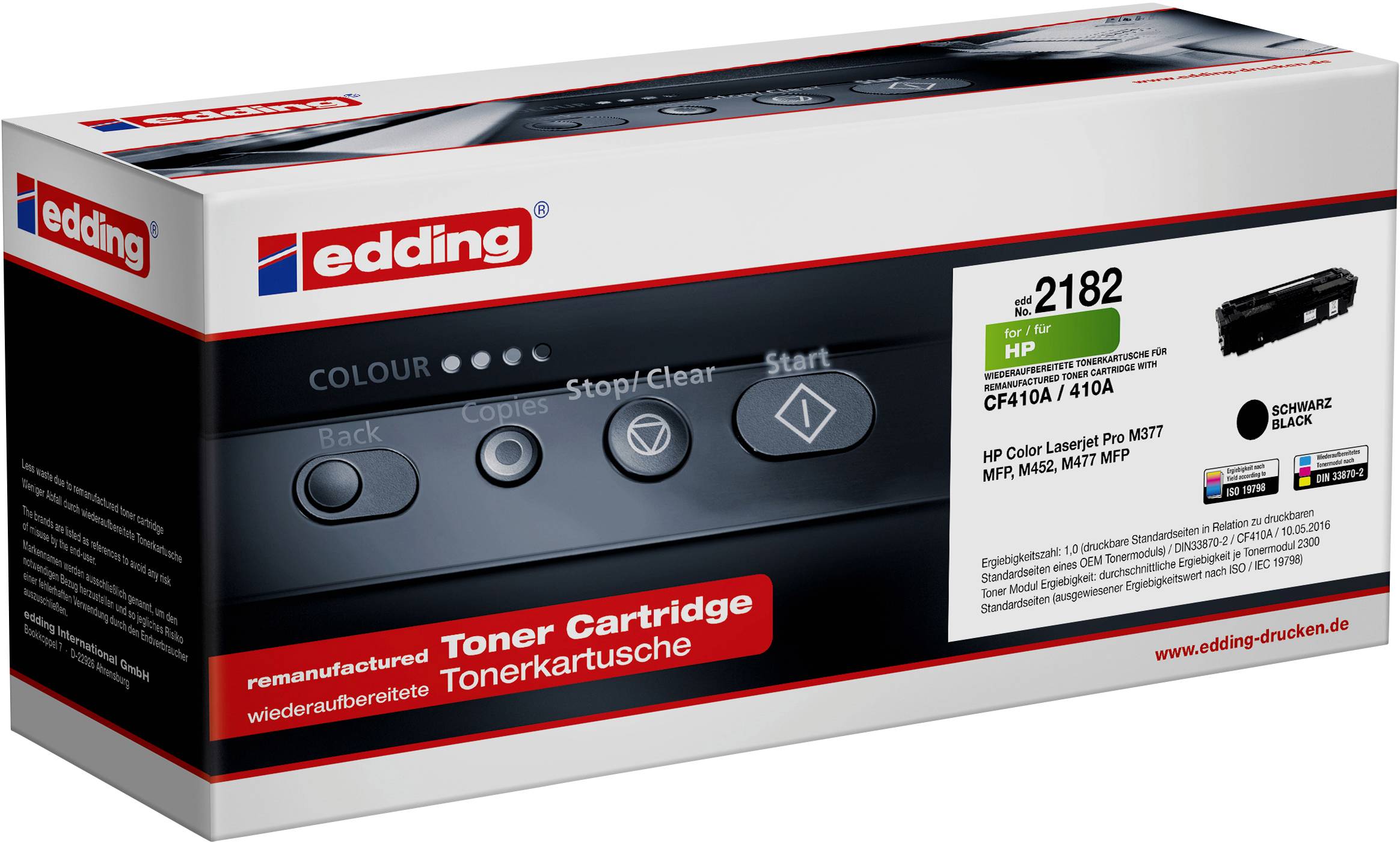 Edding Toner remplace HP 410A (CF410A) compatible noir EDD-2182 18-2182