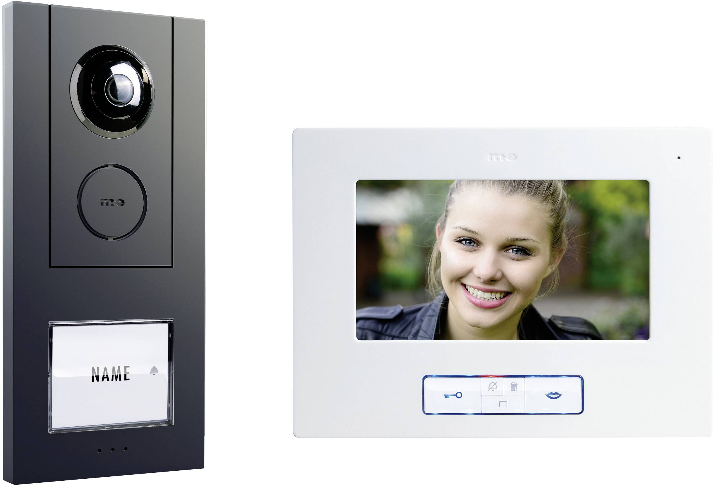 m-e modern-electronics VISTUS VD ALU-6710 A Interphone vidéo filaire anthracite