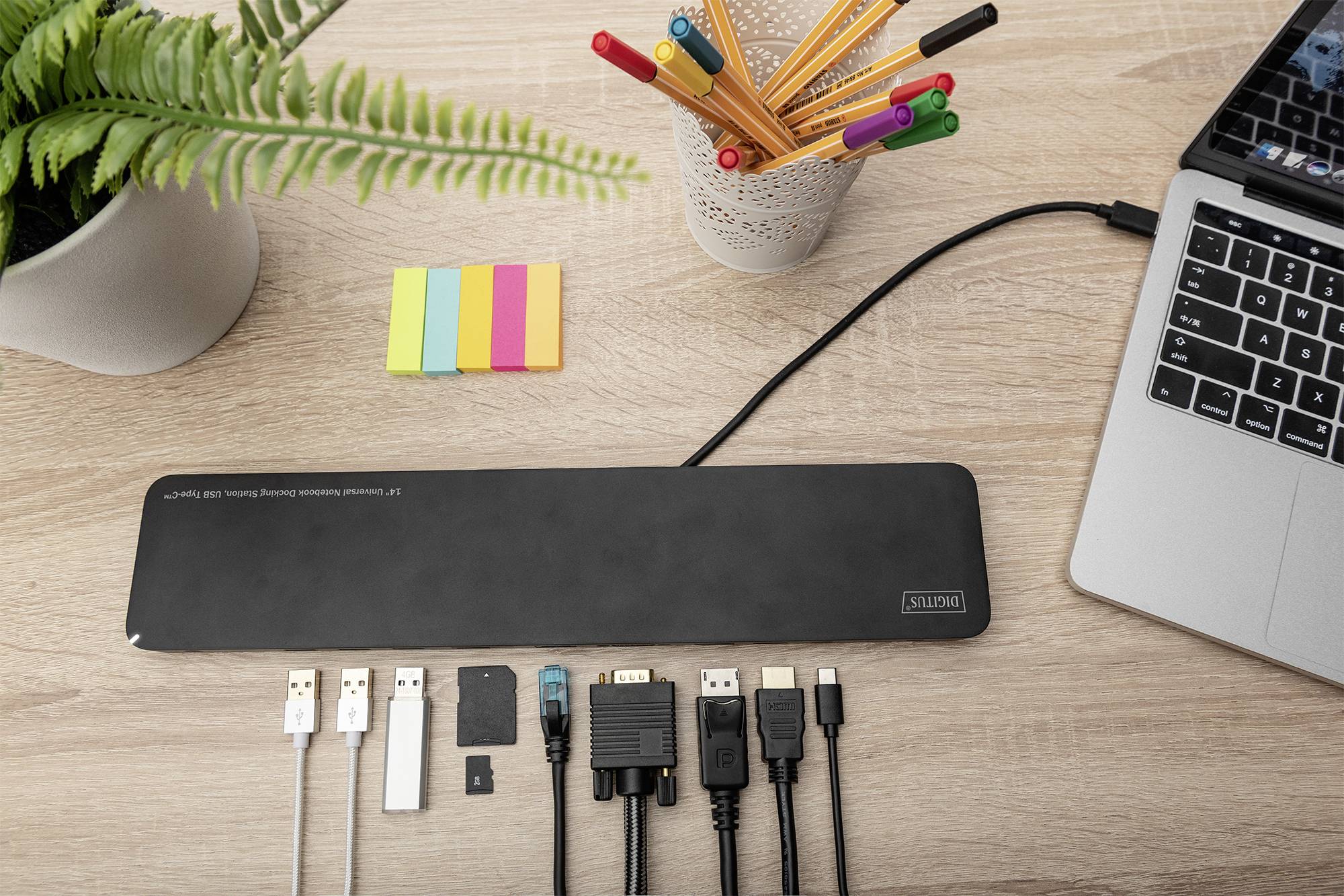 Digitus Station d'accueil USB-C® DA-70868 Convient pour les marques: universel avec fonction de chargement
