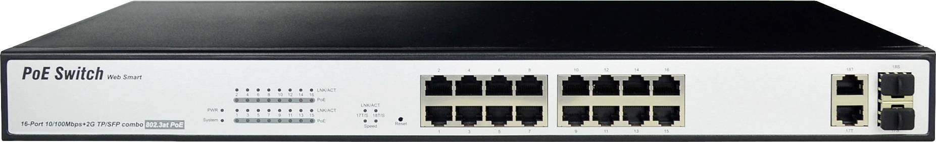 Digitus DN-95312-1 Switch réseau RJ45/SFP 16+2 ports 10 / 100 MBit/s