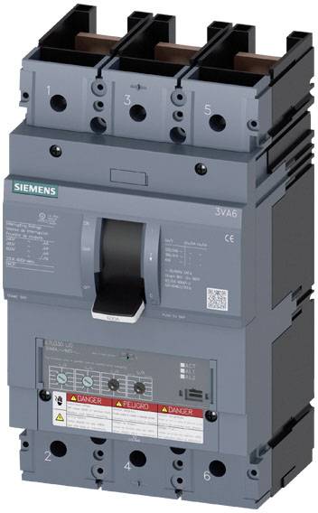 Disjoncteur Siemens dans un boîtier gris avec un levier et un marquage. Utilisé pour interrompre automatiquement un circuit électrique.