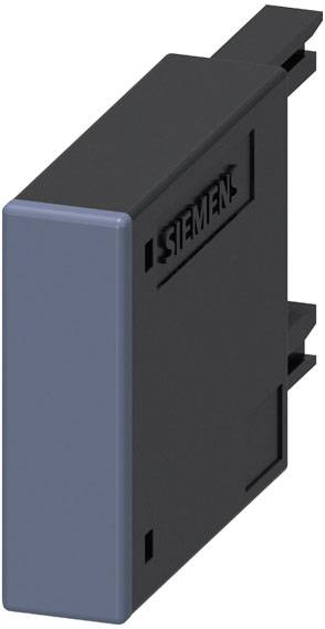 Un composant électrique noir de Siemens avec un couvercle frontal bleu, adapté pour être fixé dans une installation électrique.