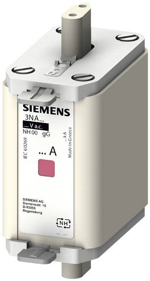 Fusible Siemens NH, réf. '3NA3', type NH00, 690 V, 125 A, pour applications de protection électrique dans les systèmes industriels.