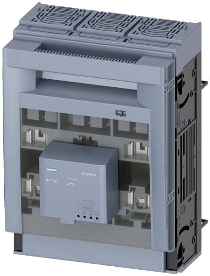 Un dispositif de commutation électrique Siemens gris-bleu pour le contrôle et la protection des installations électriques, équipé de plusieurs disjoncteurs.