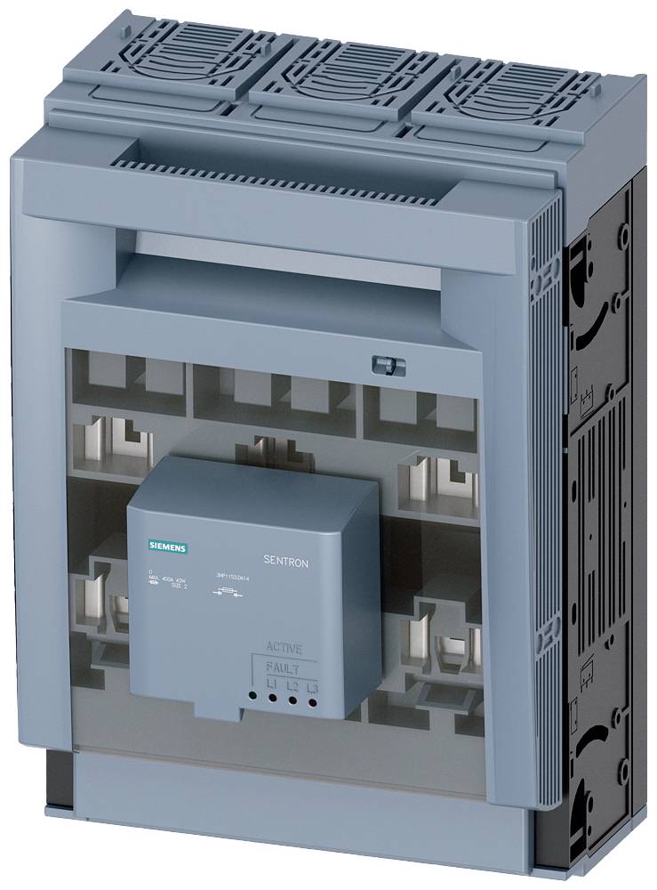Un appareil électrique de tableau de commande avec un boîtier gris et plusieurs interrupteurs et indicateurs sur la façade.