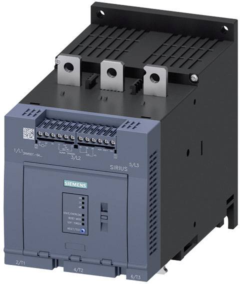 Un dispositif de commutation électrique avec plusieurs connexions et un logo Siemens, utilisé pour commander des machines ou des appareils.