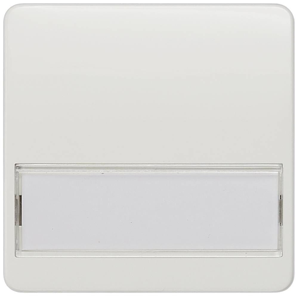 Un interrupteur blanc au design rectangulaire, sans éléments de commande ou marquage visibles.
